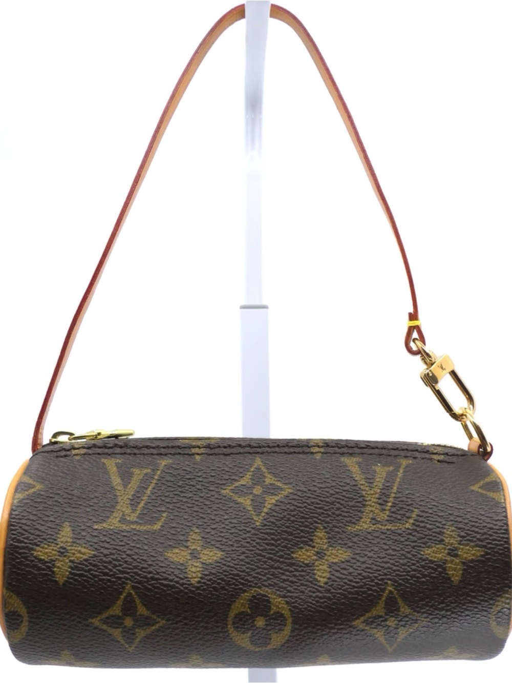 Louis Vuitton Brown Monogram Mini Barrel Shoulder Bag with Tan Strap - Picture 2 of 5